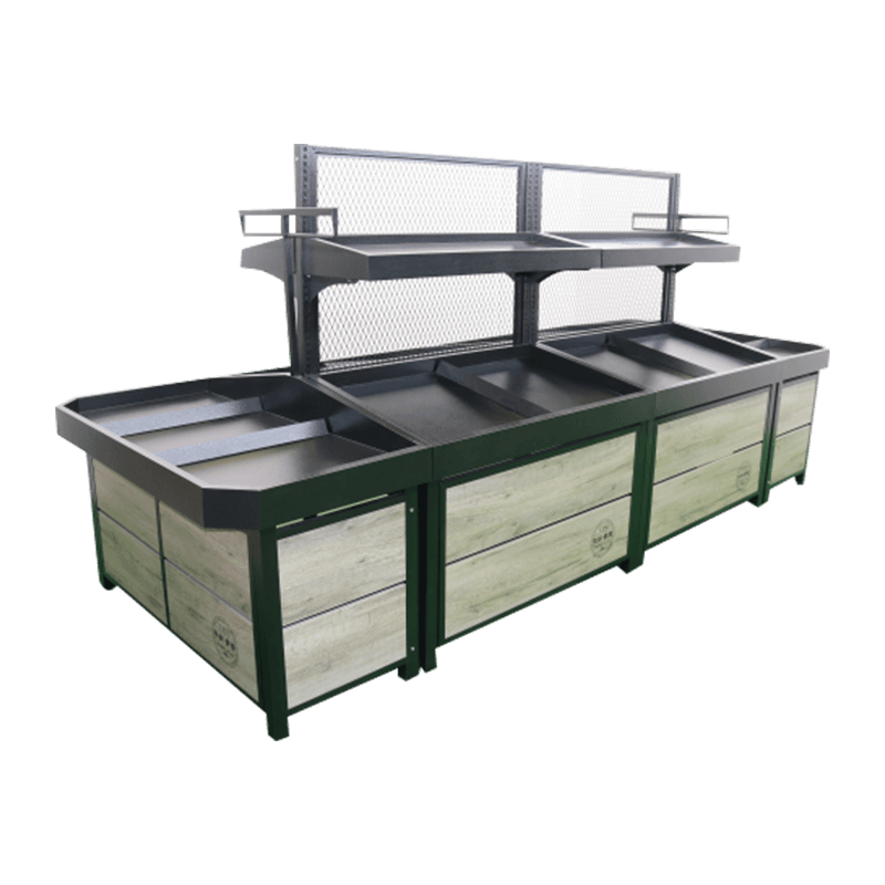 視認性の高い陳列青果ラック