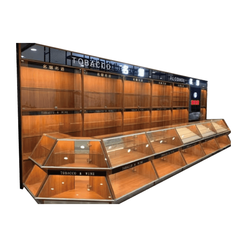 エレガントなパノラマタバコとワインキャビネット